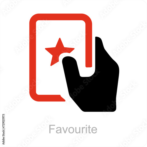 favorite and star icon concept
