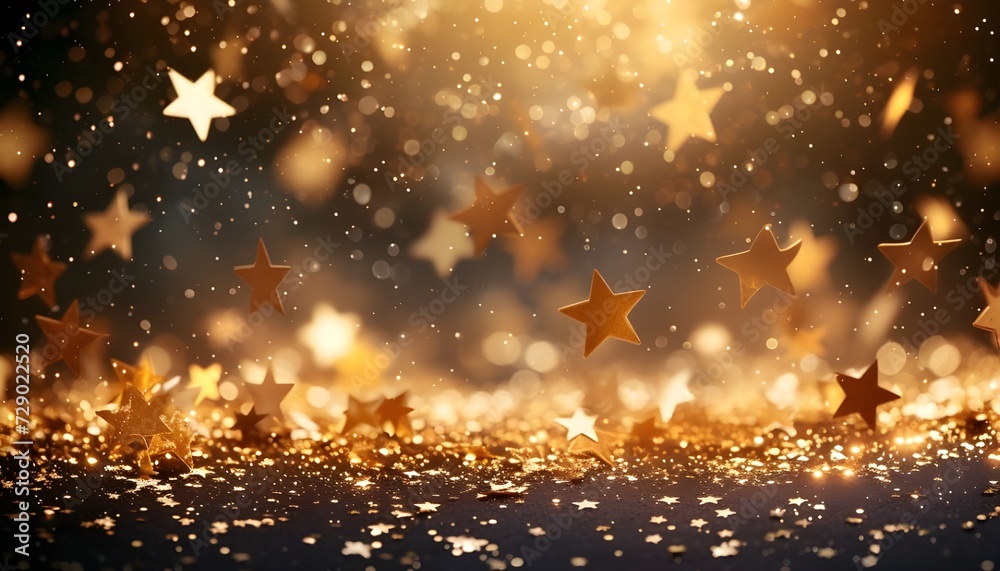 Party background with golden stars Party background with golden stars