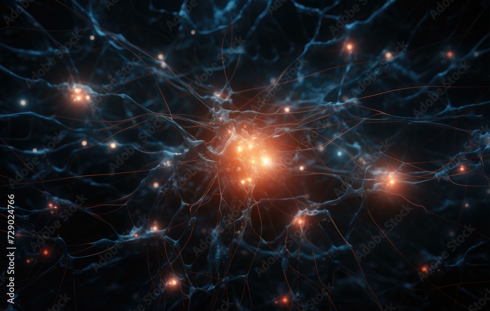 The brain neuron. Generative AI.