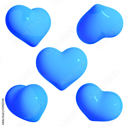 [3D Jelly Heart Series Set]