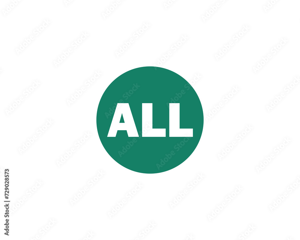 ALL Logo design vector template ALL Logo design vector template