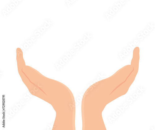 People hand holding or hope ,Unity in Hope, Human Hands Grasping the Future Vector Illustration