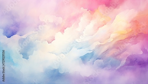 A watercolor background made of colorful paint photo