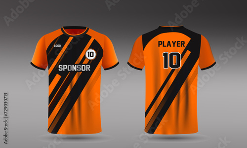 Yellow and black t-shirt sport jersey design
