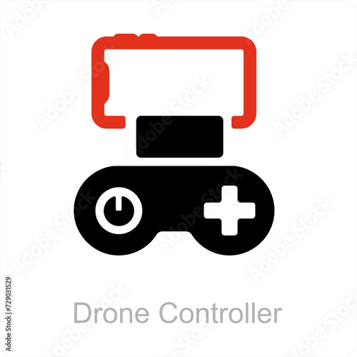 drone controller and technology icon concept