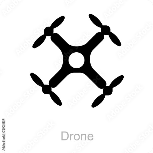Drone and technology icon concept