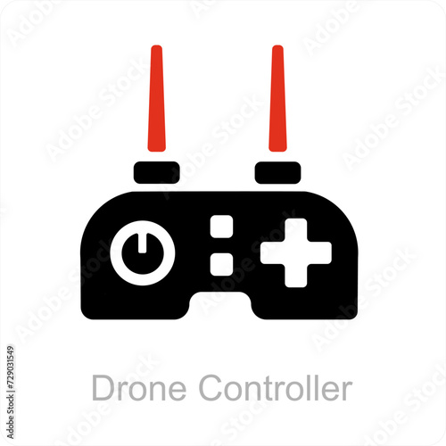 drone controller and technology icon concept