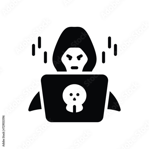 Black solid icon for crime