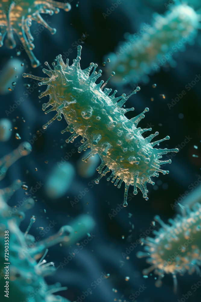 Close up of microscopic colorful bacteria colony in scientific laboratory Close up of microscopic colorful bacteria colony in scientific laboratory