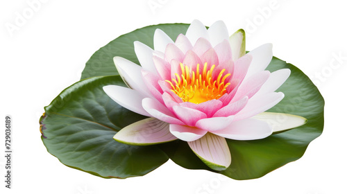 lotus water lily pink flower isolated on transparent photo