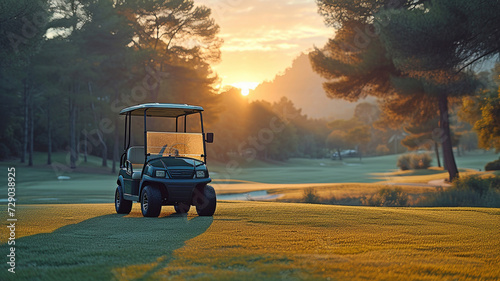 An automobile used for golfing