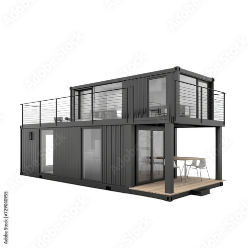 Container House PNG Cutout, Generative AI