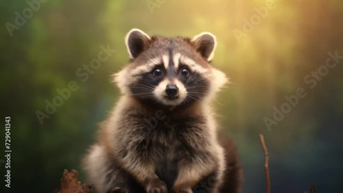 cute raccoon footage photo