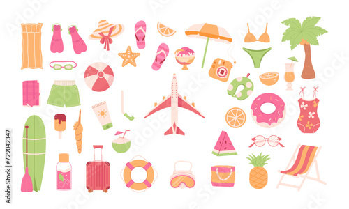 37 beach holiday vector elements