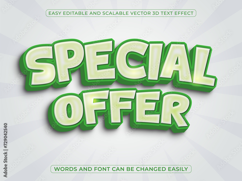 Vector special offers 3d editable text style effect Vector special offers 3d editable text style effect