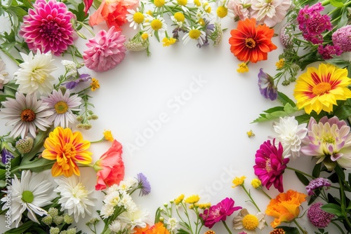 Wallpaper Mural Floral composition on a white background, space for text, concept of Valentine Day, Mother Day, Women Day, wedding day Torontodigital.ca