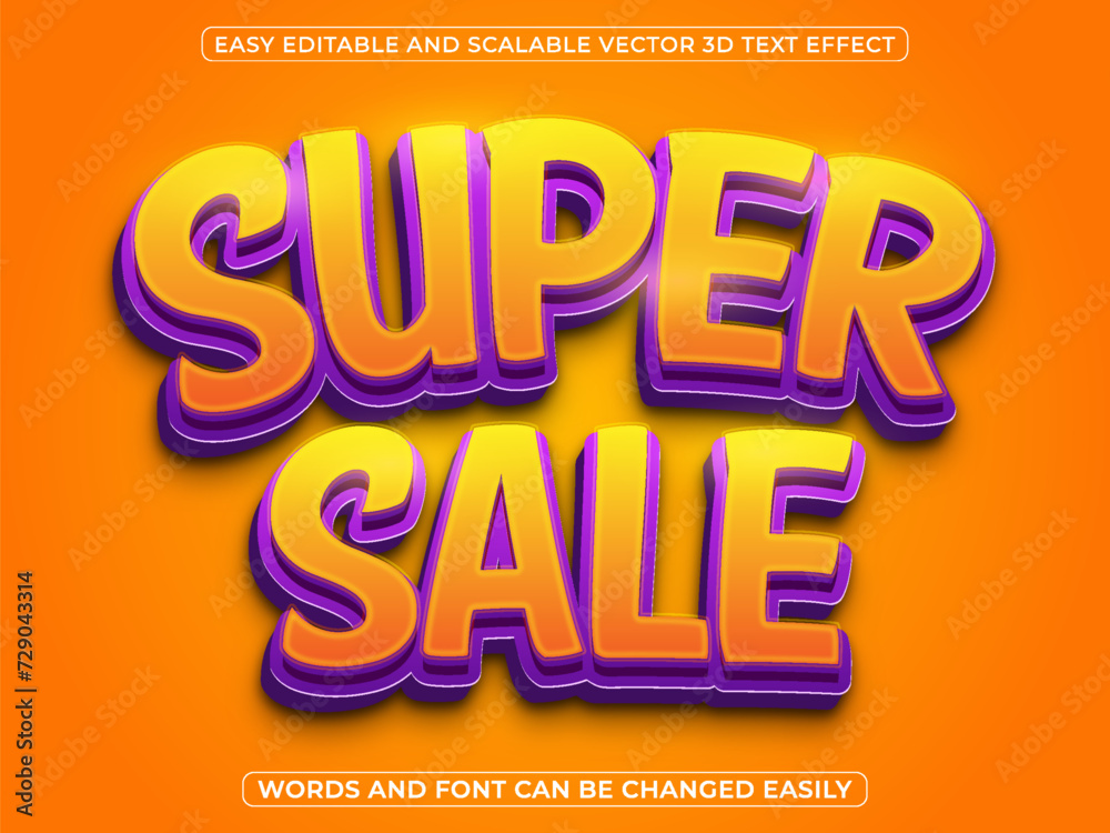 Vector text effect super sale