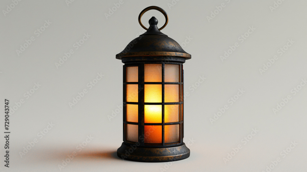 metal lantern on a clean background metal lantern on a clean background