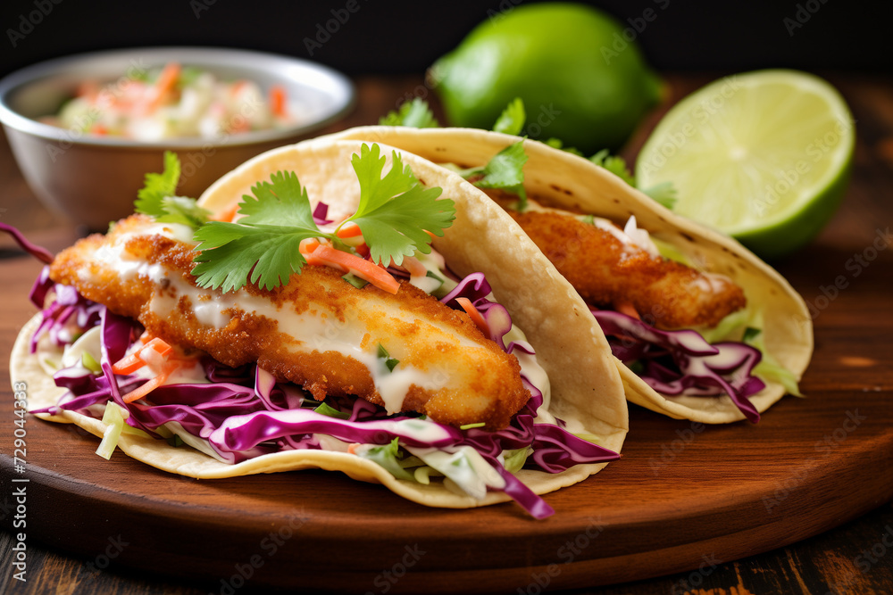 Baja Style Fish Tacos with Cabbage Slaw Collection Baja Style Fish Tacos with Cabbage Slaw Collection