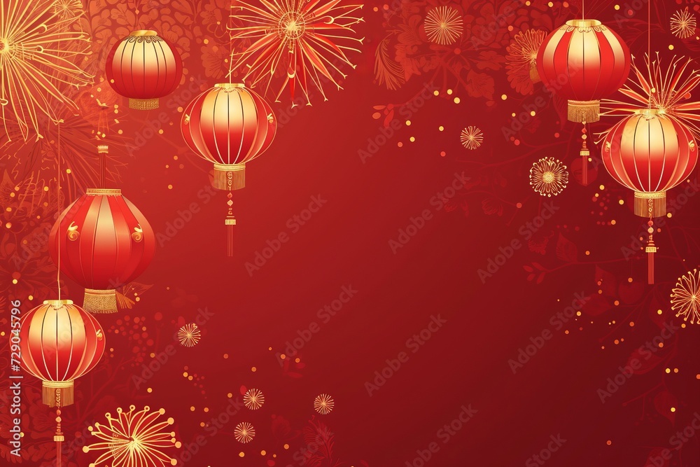 Background wallpaper with the theme of Chinese New Year / Lunar New Year for social media post Background wallpaper with the theme of Chinese New Year / Lunar New Year for social media post