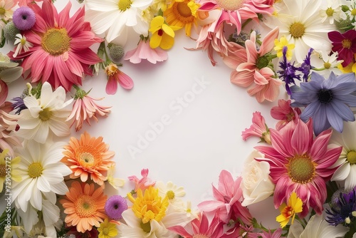 Wallpaper Mural Floral composition on a white background, space for text, concept of Valentine Day, Mother Day, Women Day, wedding day Torontodigital.ca