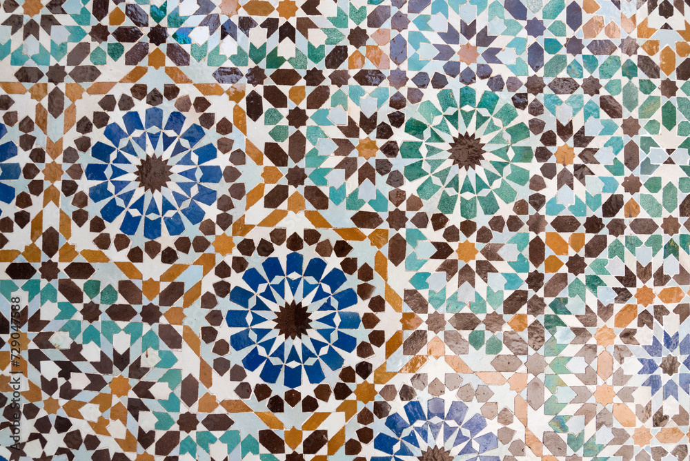 Wall decoration of the Grande Mosquee de Paris Wall decoration of the Grande Mosquee de Paris
