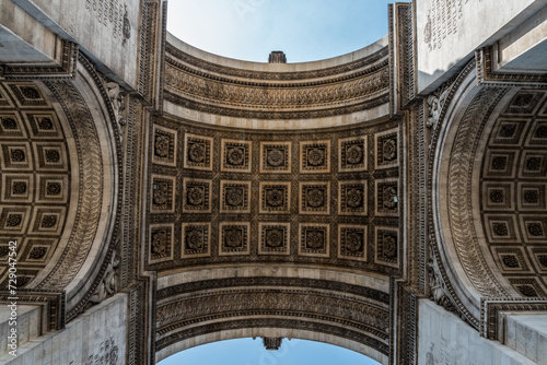 Iconic Arc de Triomphe in Summer in Paris © Cavan
