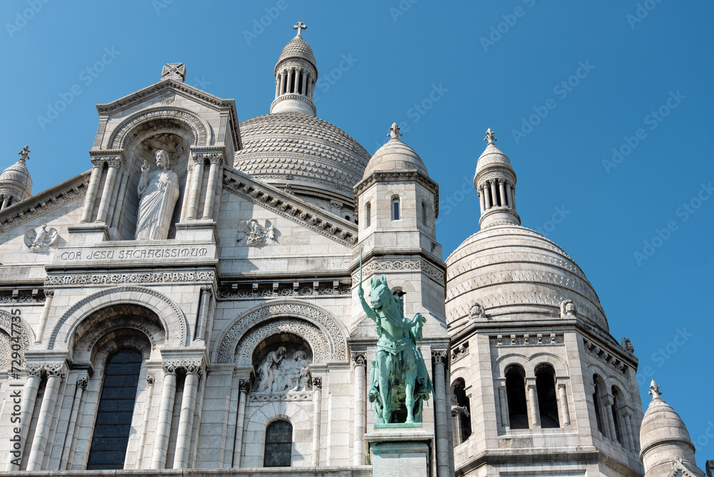 Beautiful famous church Sacre Coeur in Paris