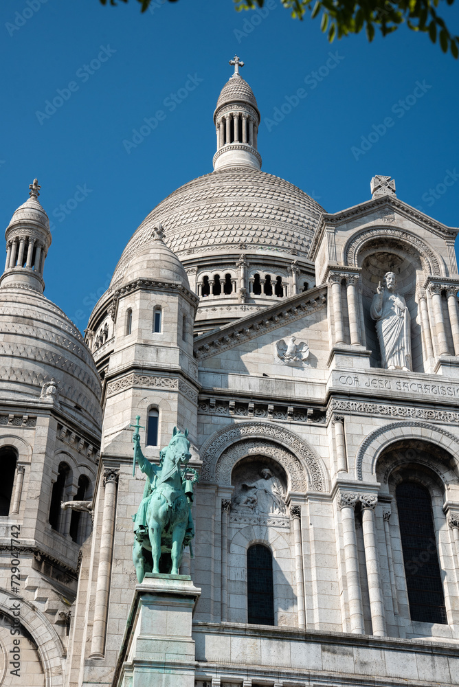 Beautiful famous church Sacre Coeur in Paris