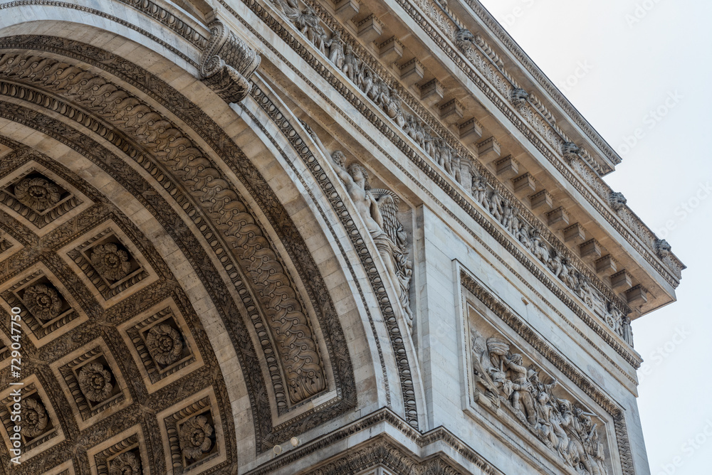 Iconic Arc de Triomphe in Summer in Paris