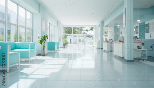 Abstract blurred background hospital