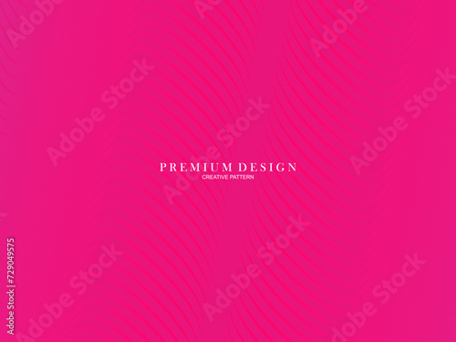 Vector illustration of bright color abstract pattern background with line gradient texture for minimal dynamic cover design. Pink plaque poster template. Luxurious background with line patterns with a