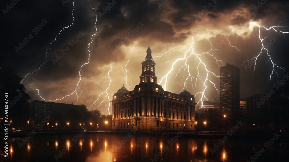 lightning in the city