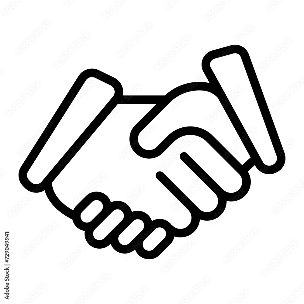 Handshake Vector Line Icon Handshake Vector Line Icon