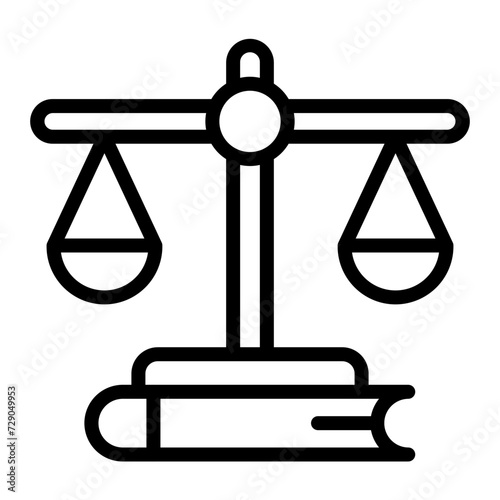 Law Vector Line Icon