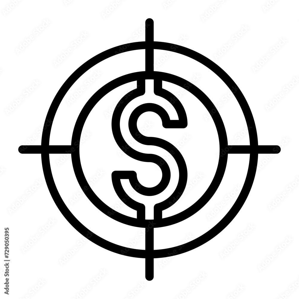 Target Vector Line Icon Target Vector Line Icon