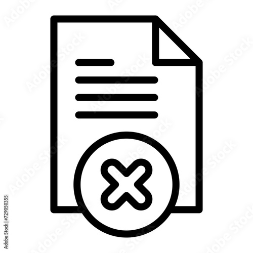 Rejection Vector Line Icon