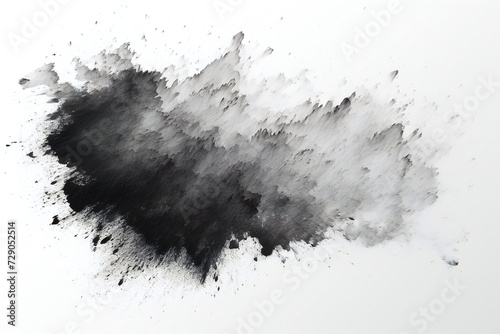 Detailed granular textured brush stroke isolated on white background Generative Ai