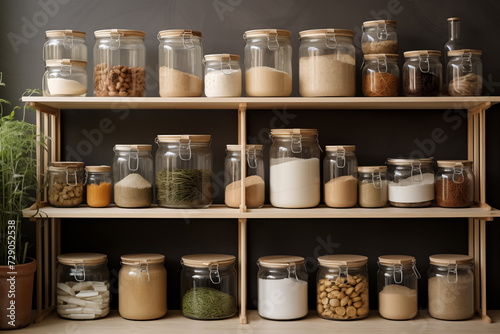 Zero Waste Kitchen Setup Illustration AI-generated Image