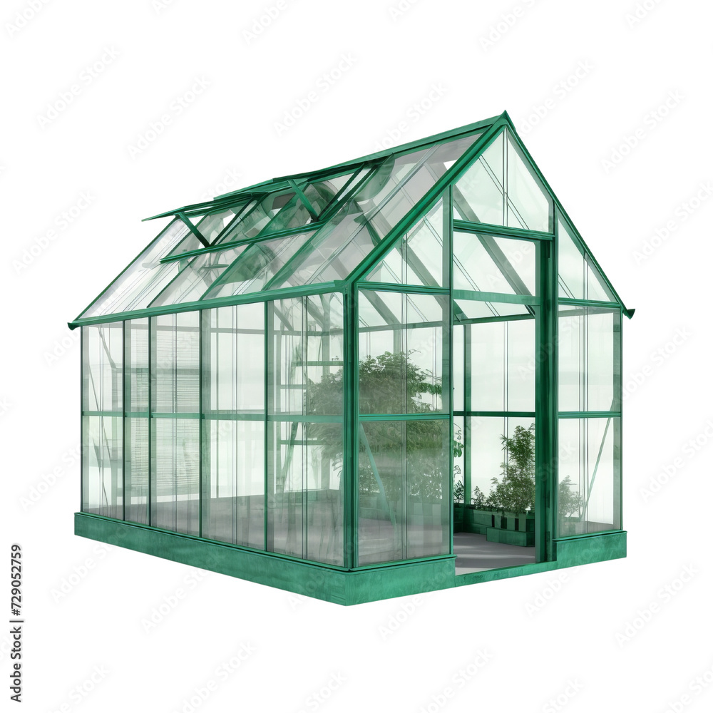 Fototapeta premium Green House PNG Cutout, Generative AI