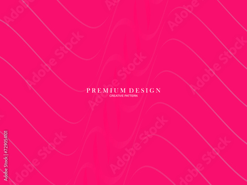Vector illustration of bright color abstract pattern background with line gradient texture for minimal dynamic cover design. Pink plaque poster template. Luxurious background with line patterns with a