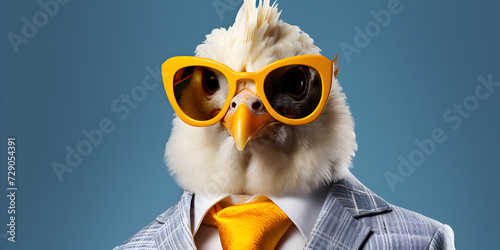Eagel  with Glasses and Bow Tie ,
Eagle with Spectacles and Bow Tie Created AI Generative photo