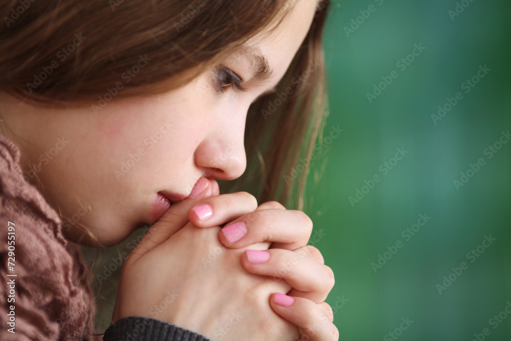 sad beautiful teen girl
