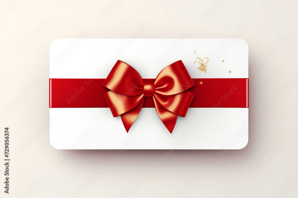 Gift card on isolated white background Generative Ai Gift card on isolated white background Generative Ai