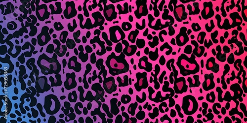 Vibrant Leopard Print Pattern in Pink and Purple