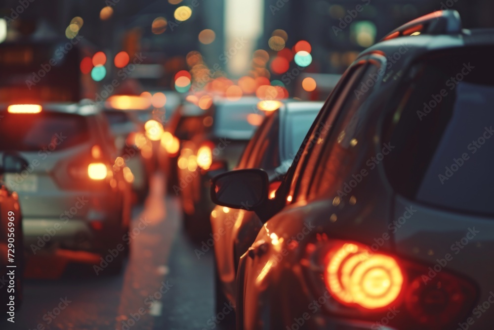 traffic in the city. midnight blurry traffic jam background traffic in the city. midnight blurry traffic jam background