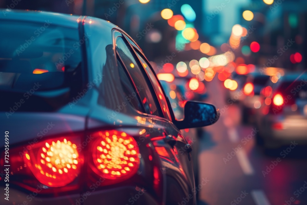 traffic in the city. midnight blurry traffic jam background traffic in the city. midnight blurry traffic jam background