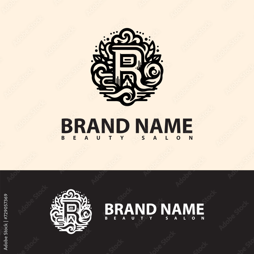 Obraz premium letter R logo design