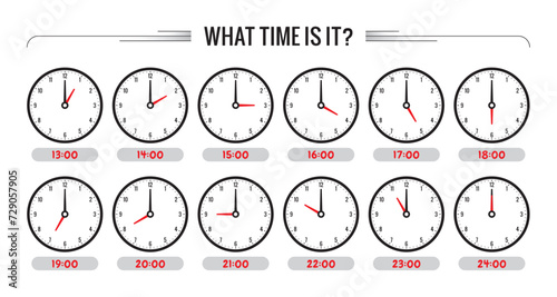 what time is it. clock symbols