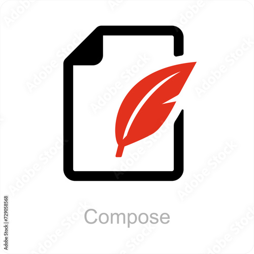 compose and edit icon concept